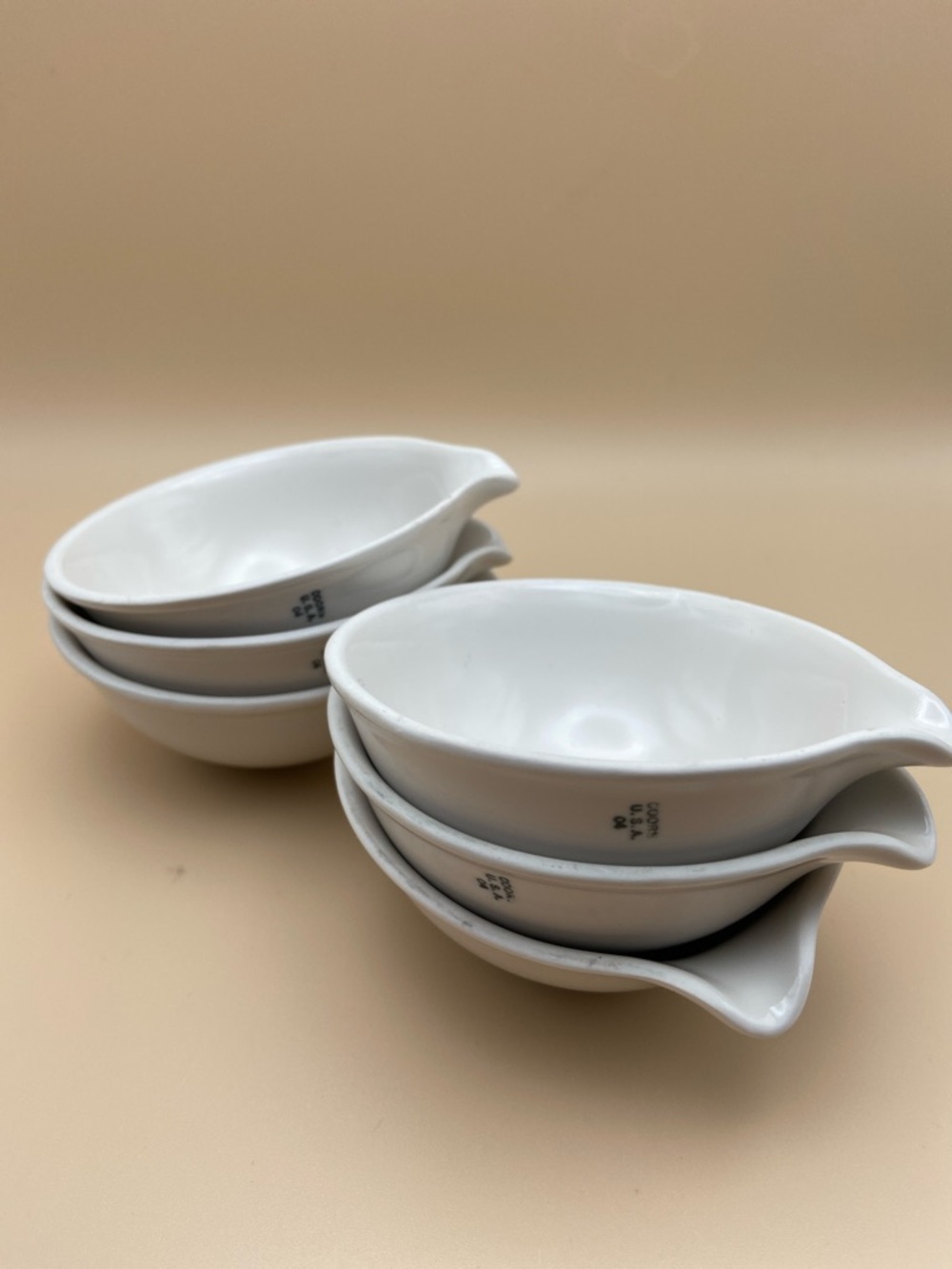 Vintage Coors USA Porcelain Evaporating Lab Dish (1) and Bowls with spouts (6) - Picture 10 of 12